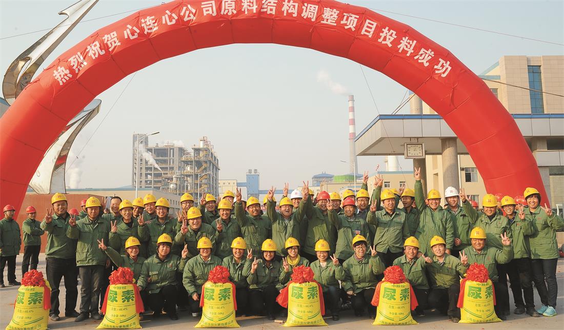 2013年，，，，，，，原料结构调整项目开车成功